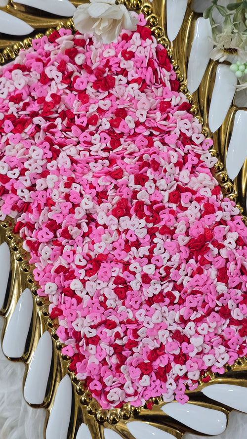 Sweetheart Confetti Sprinkles Mix – Bold Red, Hot Pink & Blush Hearts