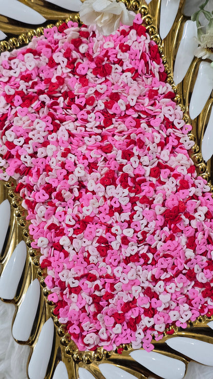 Sweetheart Confetti Sprinkles Mix – Bold Red, Hot Pink & Blush Hearts