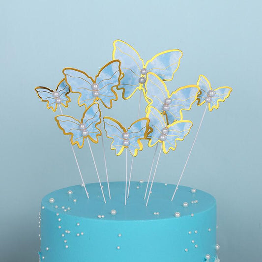 Dreamy 3D Butterfly Cake Topper Set