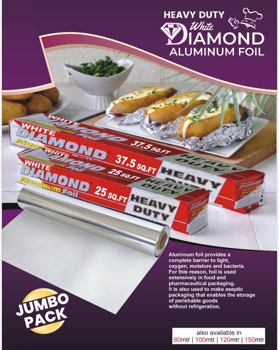 Diamond Heavy Duty Aluminum Foil - 45cm