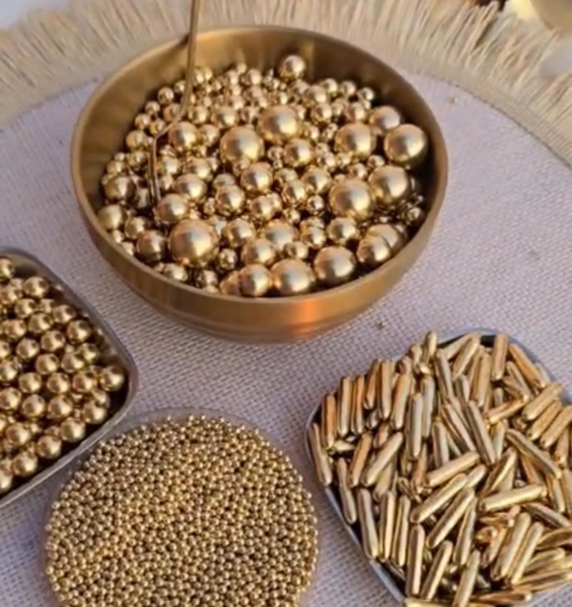 Shiny Gold Pearls Mix